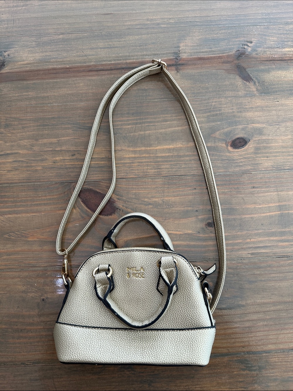 Cream Pebbled Crossbody Bag with Top Handles